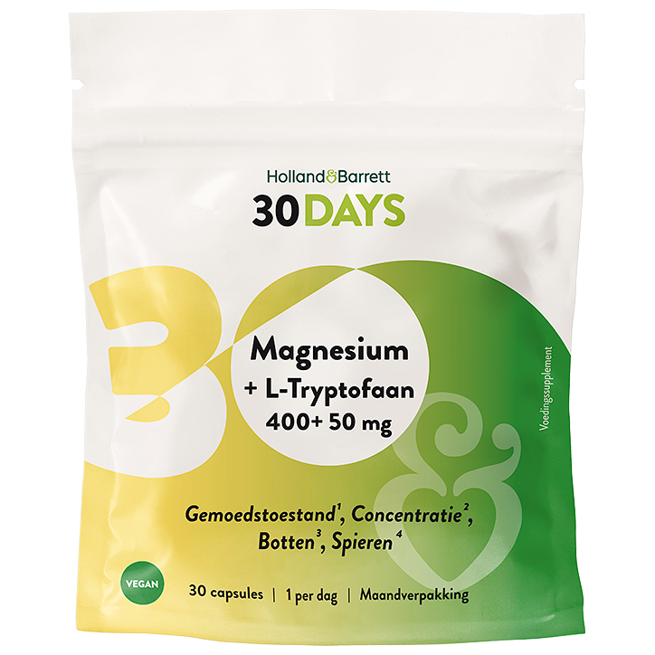 30DAYS Magnesium 400mg + L-Tryptofaan 50mg - 30 capsules