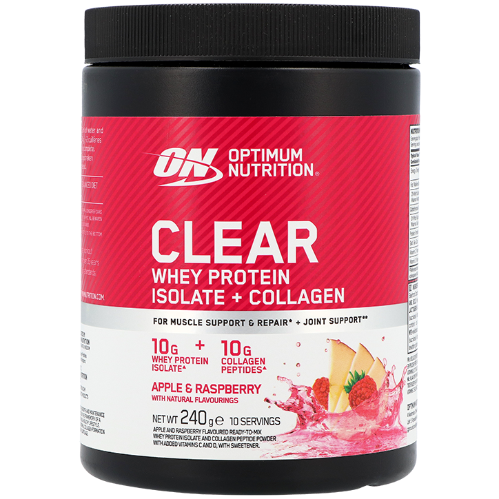 Optimum Nutrition Clear Whey Protein Isolate + Collagen Apple & Raspberry