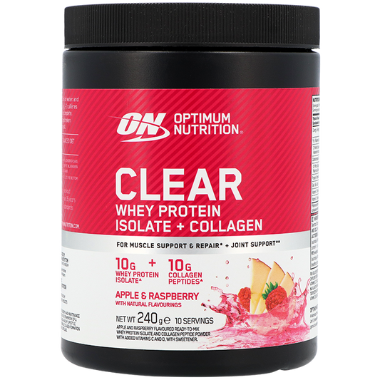 Optimum Nutrition Clear Whey Protein Isolate + Collagen Apple & Raspberry