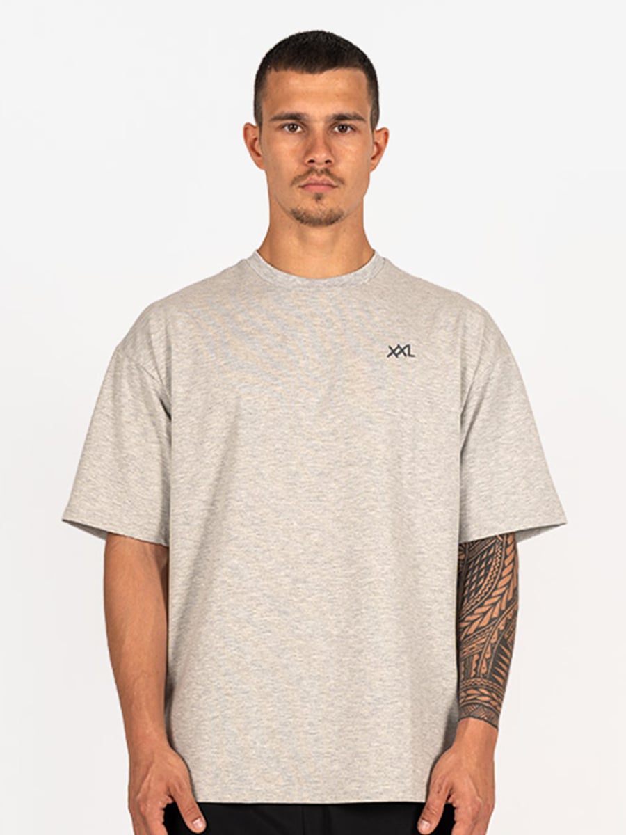 Basic Oversized T-Shirt - Marl Grijs - Grijs / L