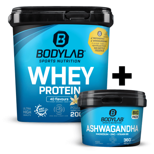 Whey + BIG PACK Ashwagandha - 360 capsules