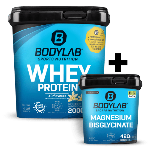 Whey + BIG PACK Magnesium Bisglycinate - 420 capsules