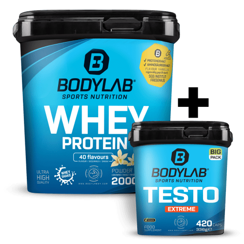 Whey + BIG PACK Testo Extreme 2.0 - 420 capsules