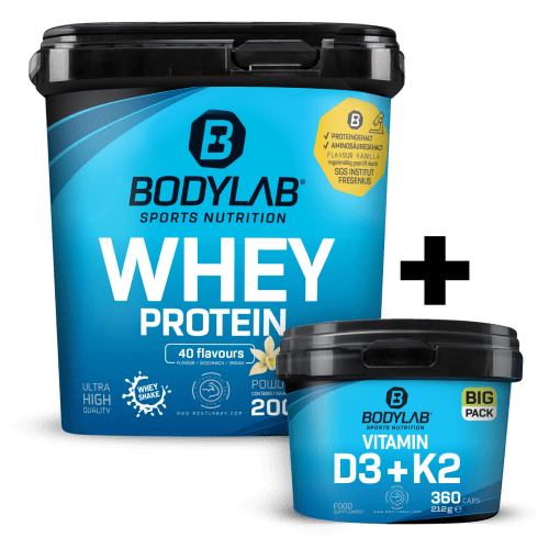 Whey + BIG PACK Vitamin D3 + K2 - 360 capsules