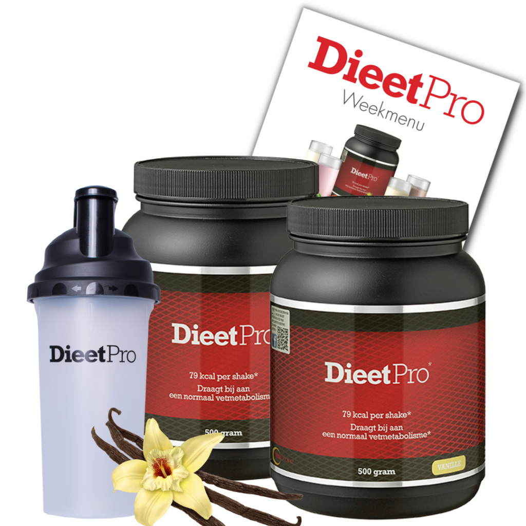 DieetPro 2 Potten + Gratis Shaker - Vanille