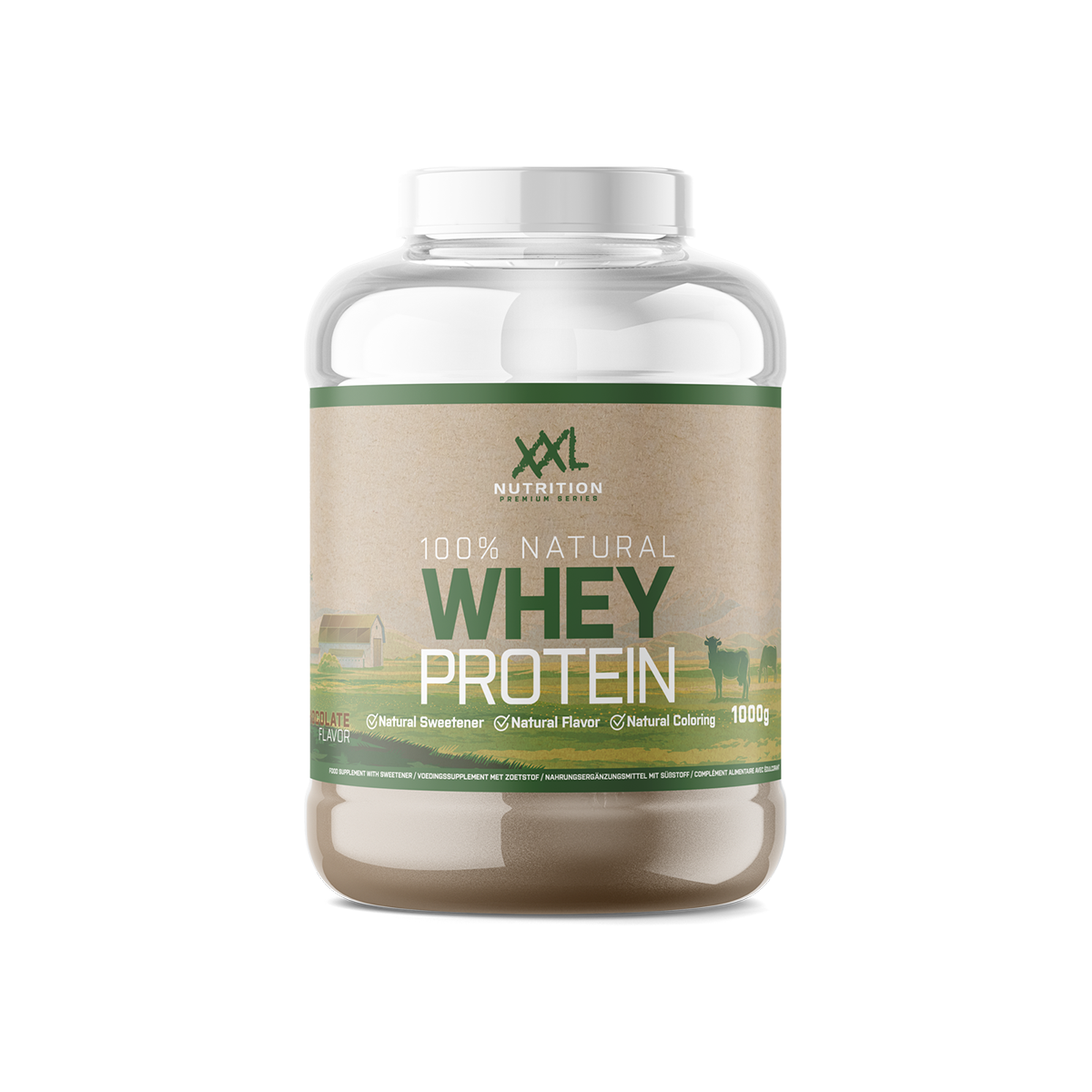 100% Natural Whey Protein Vanilla - Chocolade / 1000 g