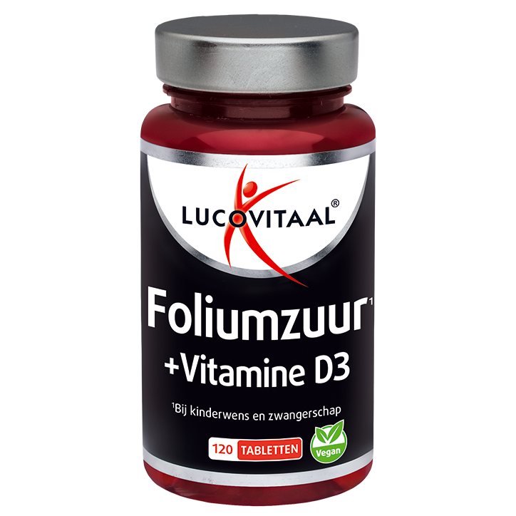 Lucovitaal Foliumzuur + Vitamine D3 - 120 tabletten