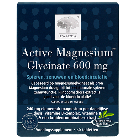 New Nordic Active Magnesium™ Glycinate 600 mg - 60 tabletten