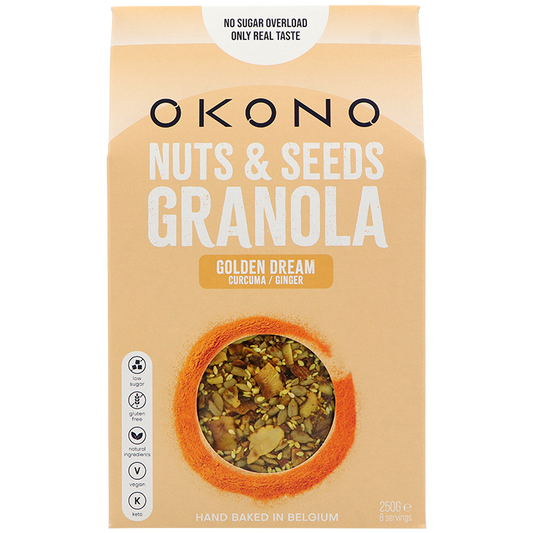 OKONO Nuts & Seeds Granola Golden Dream Curcuma & Ginger