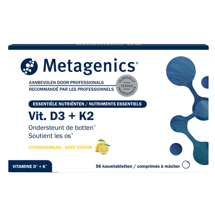 Metagenics Vitamine D3 + K2 - 56 kauwtabletten