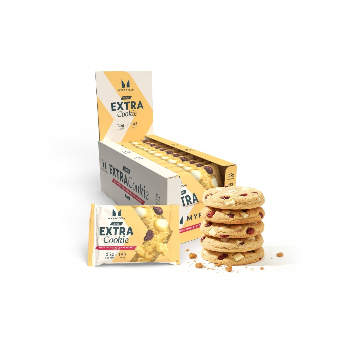 Baked Protein Cookie - White Chocolate & Cranberry (Lean) / 12 × 50 g