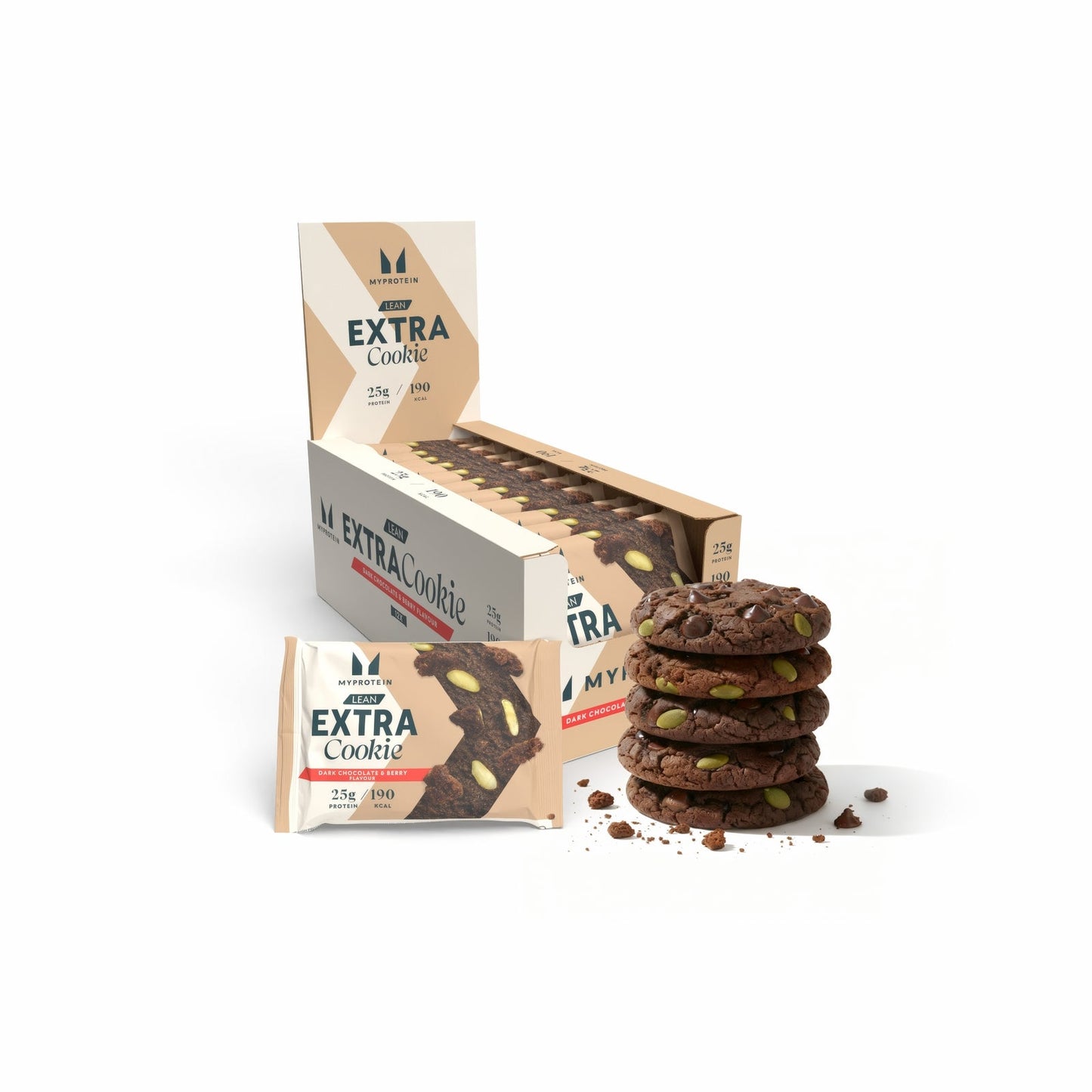 Baked Protein Cookie - Dark Chocolate and Berry (lean) / 12 × 50 g