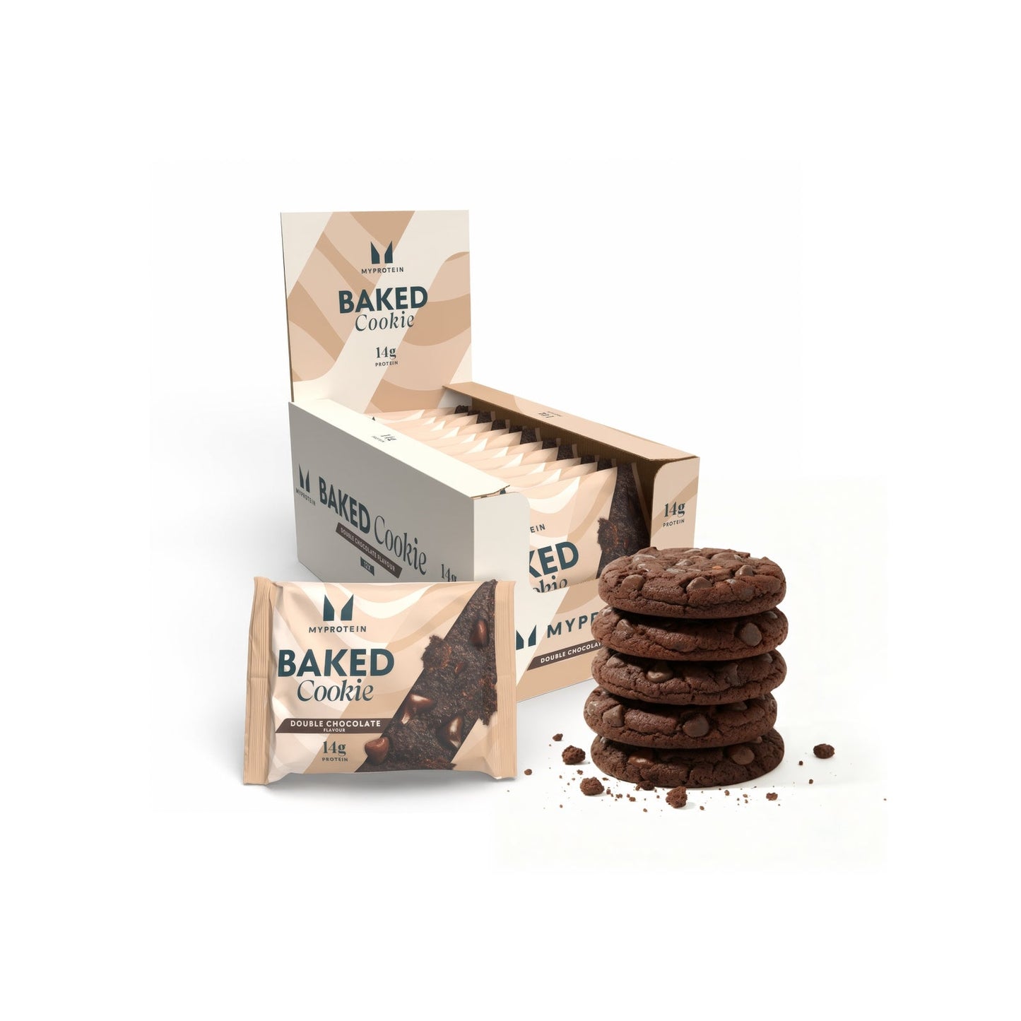 Baked Protein Cookie - Double Chocolate Chip / 12 × 75 g