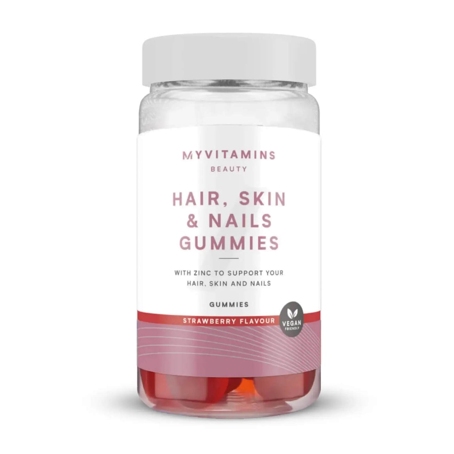 Haren, huid en nagelgummy's - Aardbei (Vegan)
