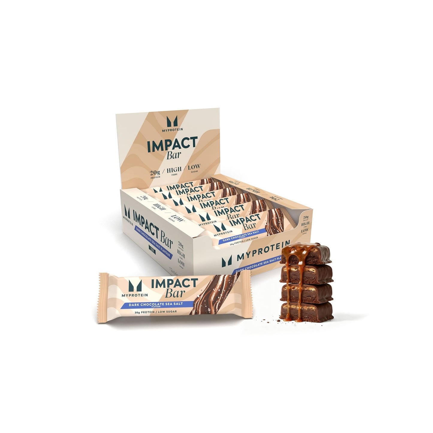 Impact Protein Bar - Pure Chocolade Zeezout / 12 × 64 g