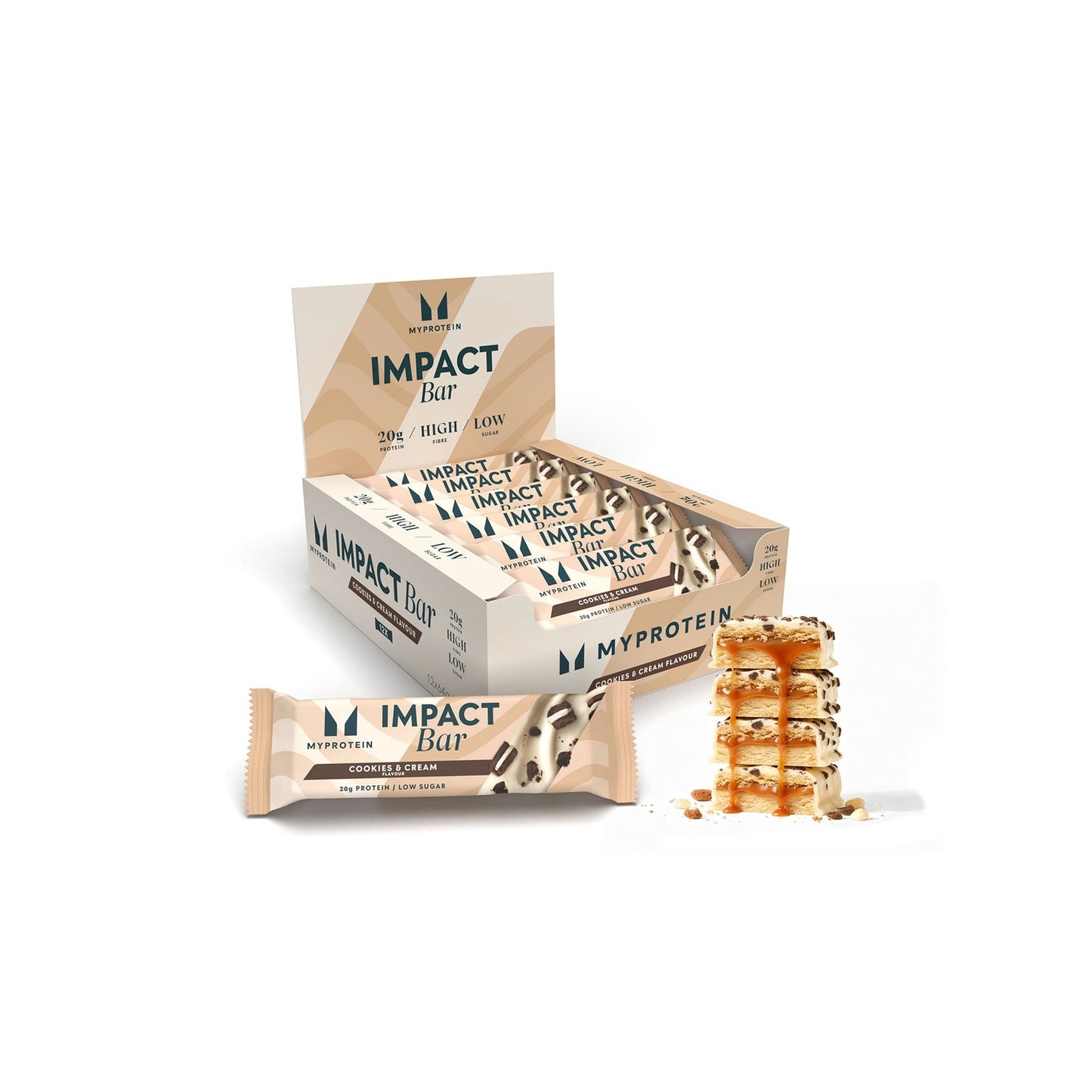 Impact Protein Bar - Cookies and Cream / 12 × 64 g