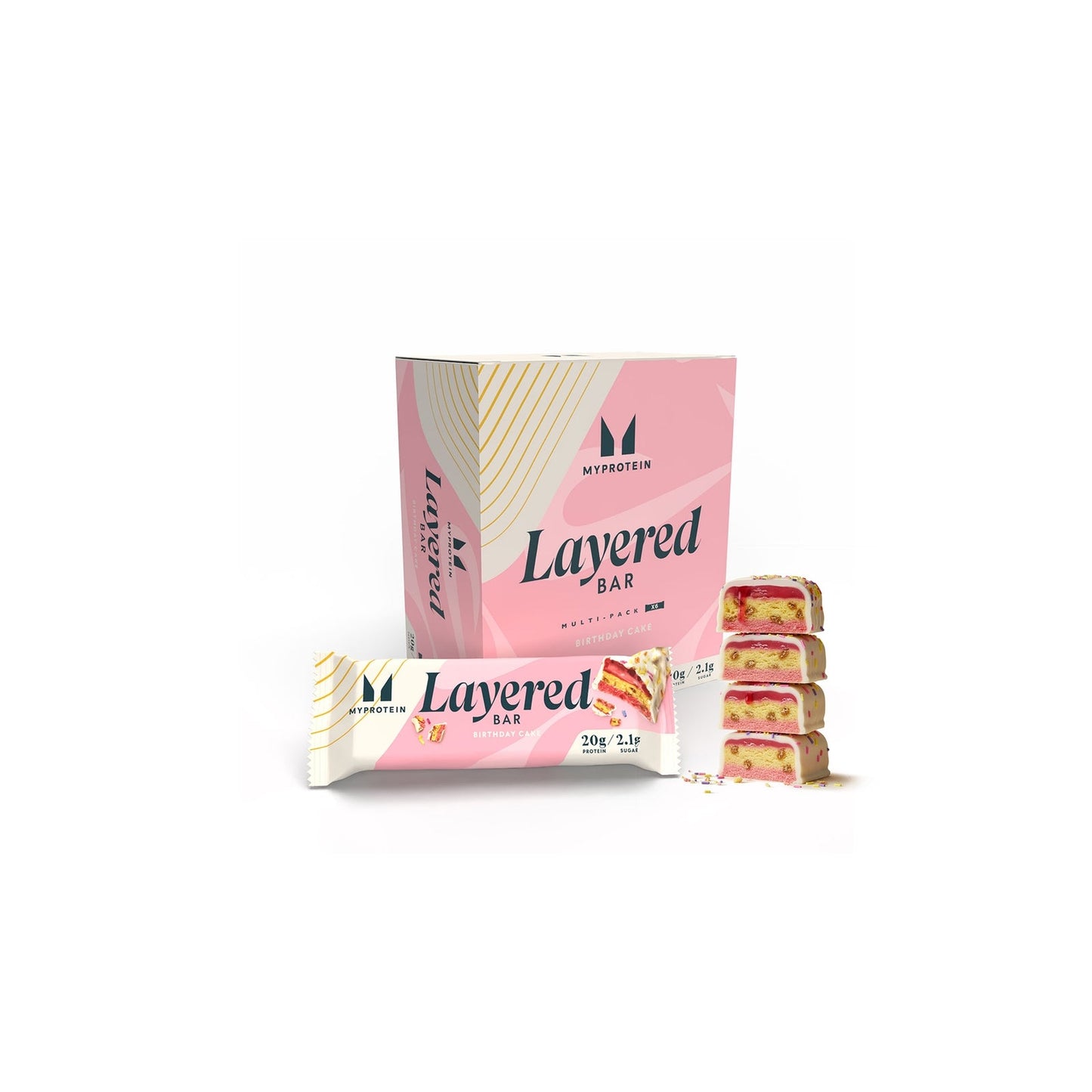 Eiwitreep met laagjes - Vanilla Birthday Cake / 12 × 60 g