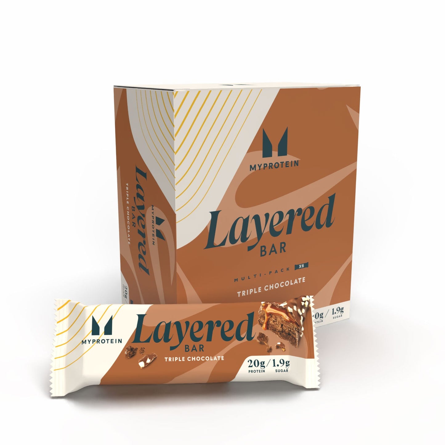 Eiwitreep met laagjes - Triple Chocolate Fudge / 6 × 60 g