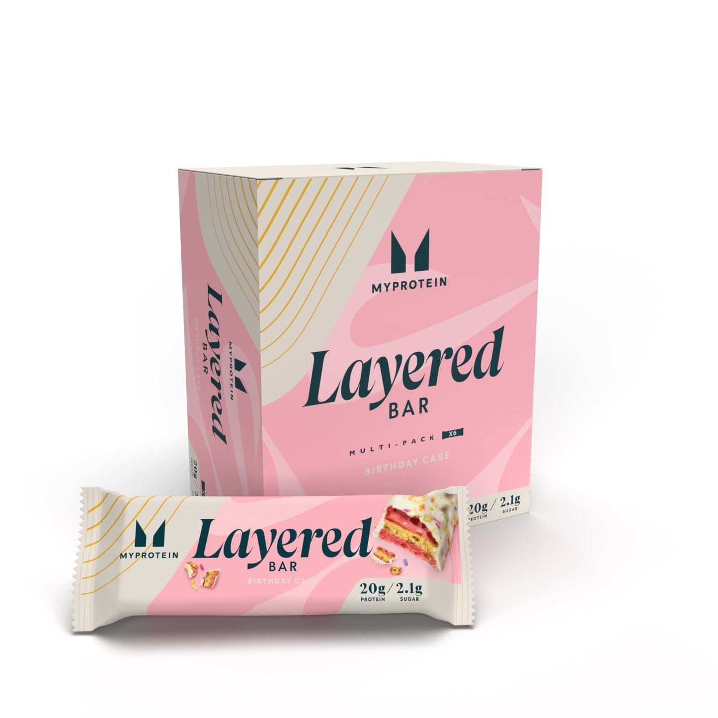 Eiwitreep met laagjes - Vanilla Birthday Cake / 6 × 60 g