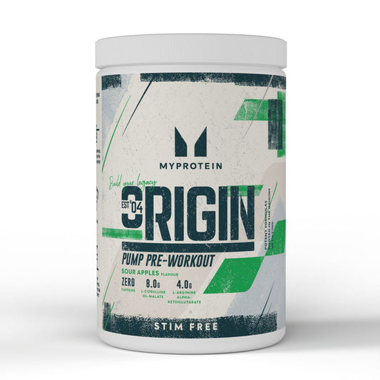 Origin Stim-Free Pre-Workout - Sour Apples / 600 g / 30 porties