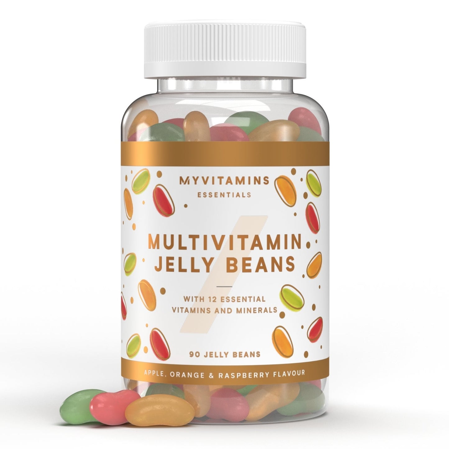 Multivitamine Jelly Beans - Apple, Orange & Raspberry / 30 porties