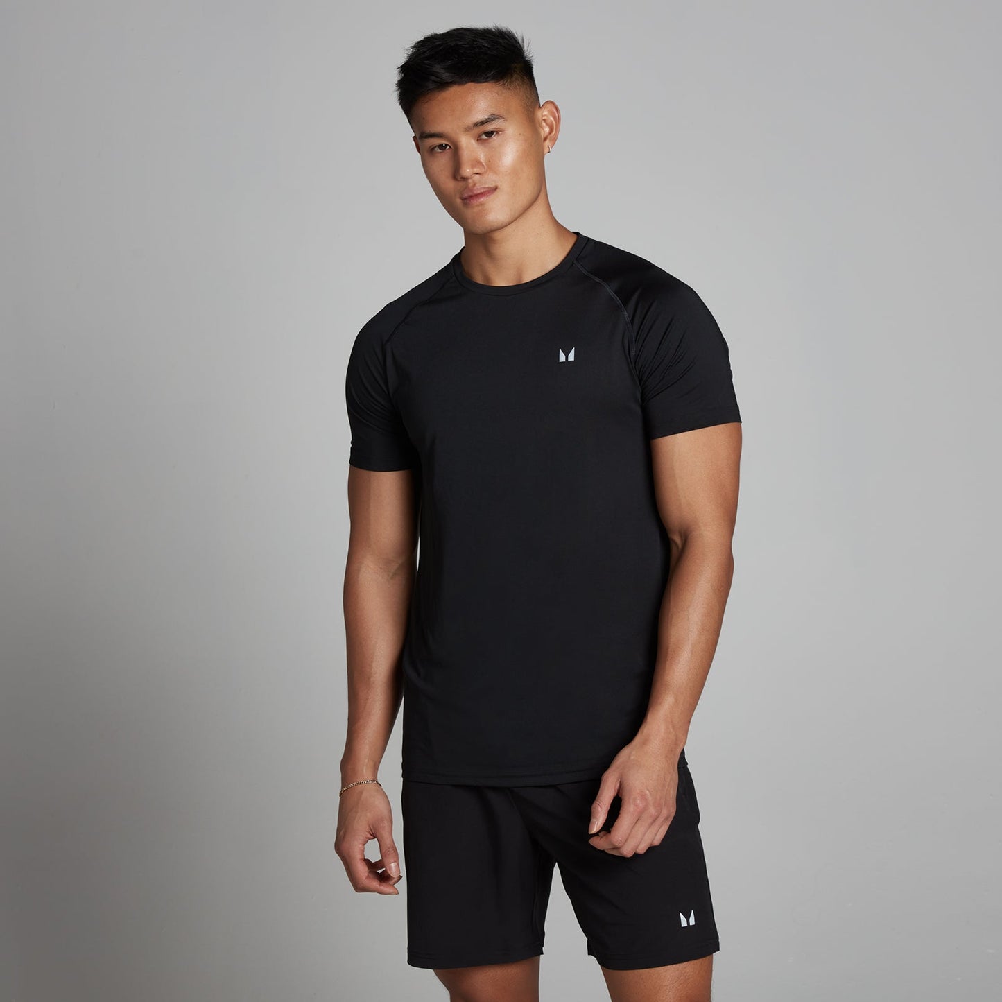 trainingsshirt met korte mouwen voor heren - Zwart / 3XL