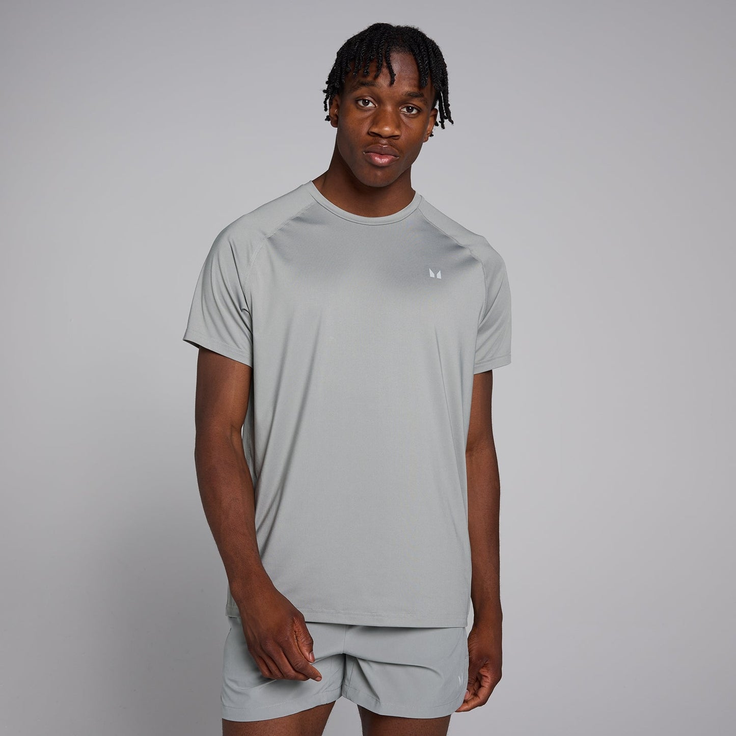 trainingsshirt met korte mouwen voor heren - Stormgrijs / M