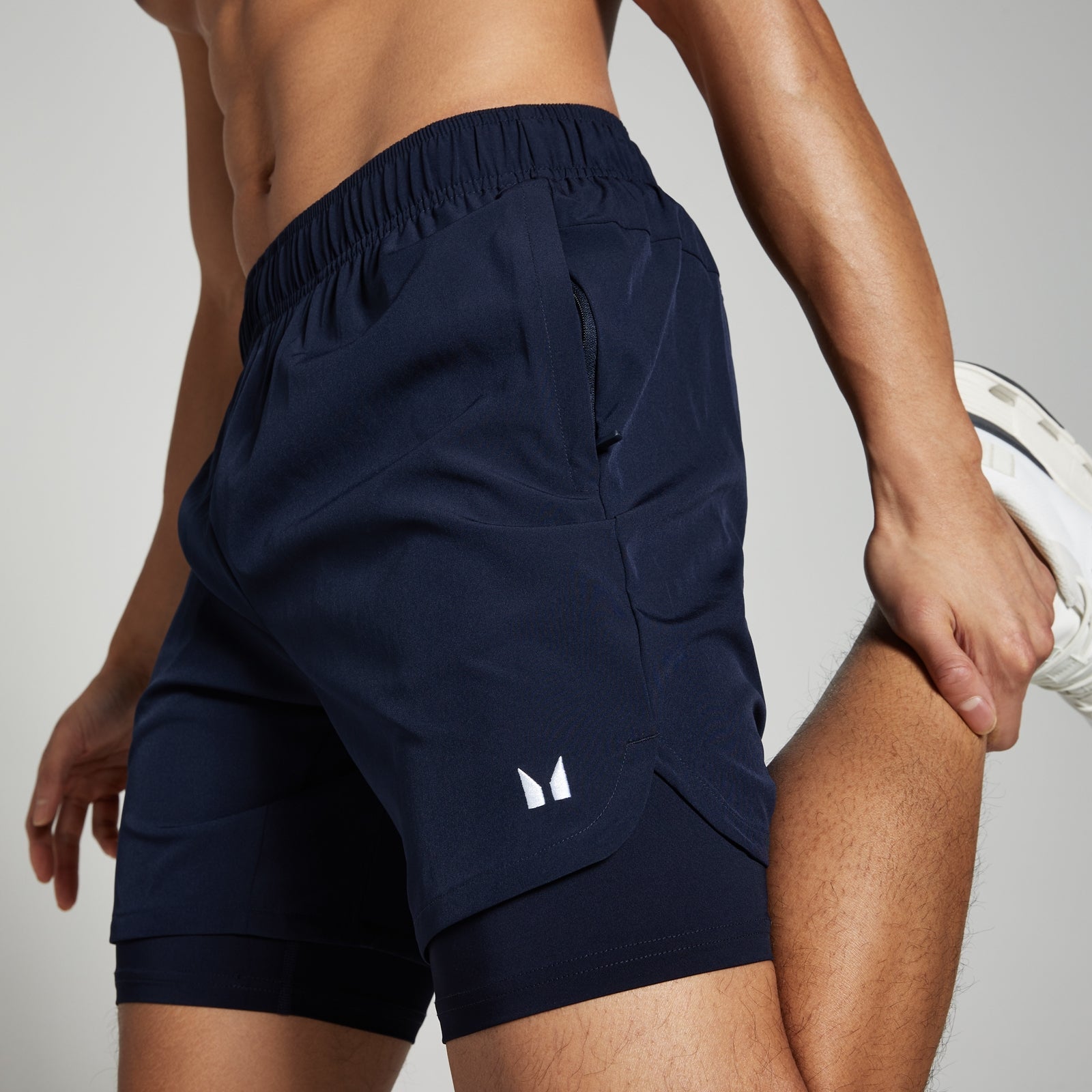 2-in-1 trainingsshort voor heren - Marineblauw / S