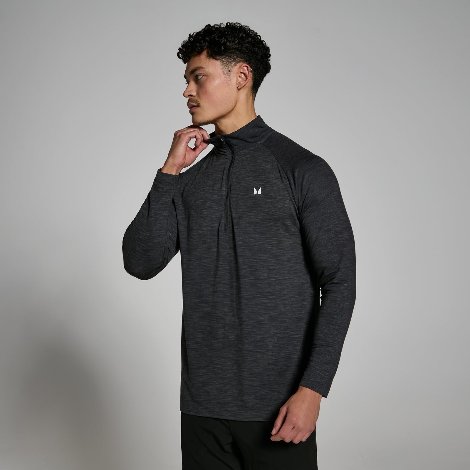 Performance shirt met kwartrits voor heren - L