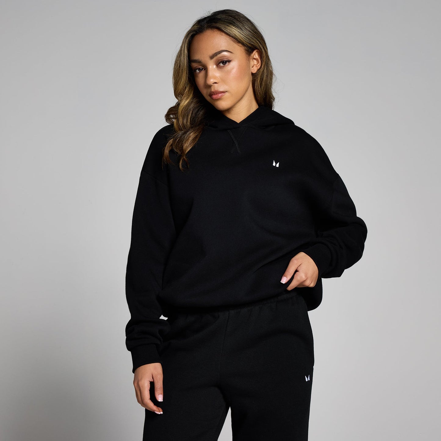 Basics oversized hoodie voor dames - Zwart / XXL