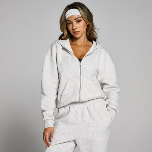 Basics oversized hoodie met rits voor dames - XS