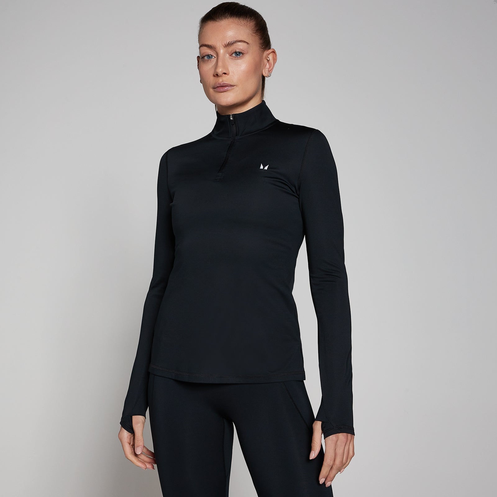 Training sporttrui met kwartrits voor dames - XXL