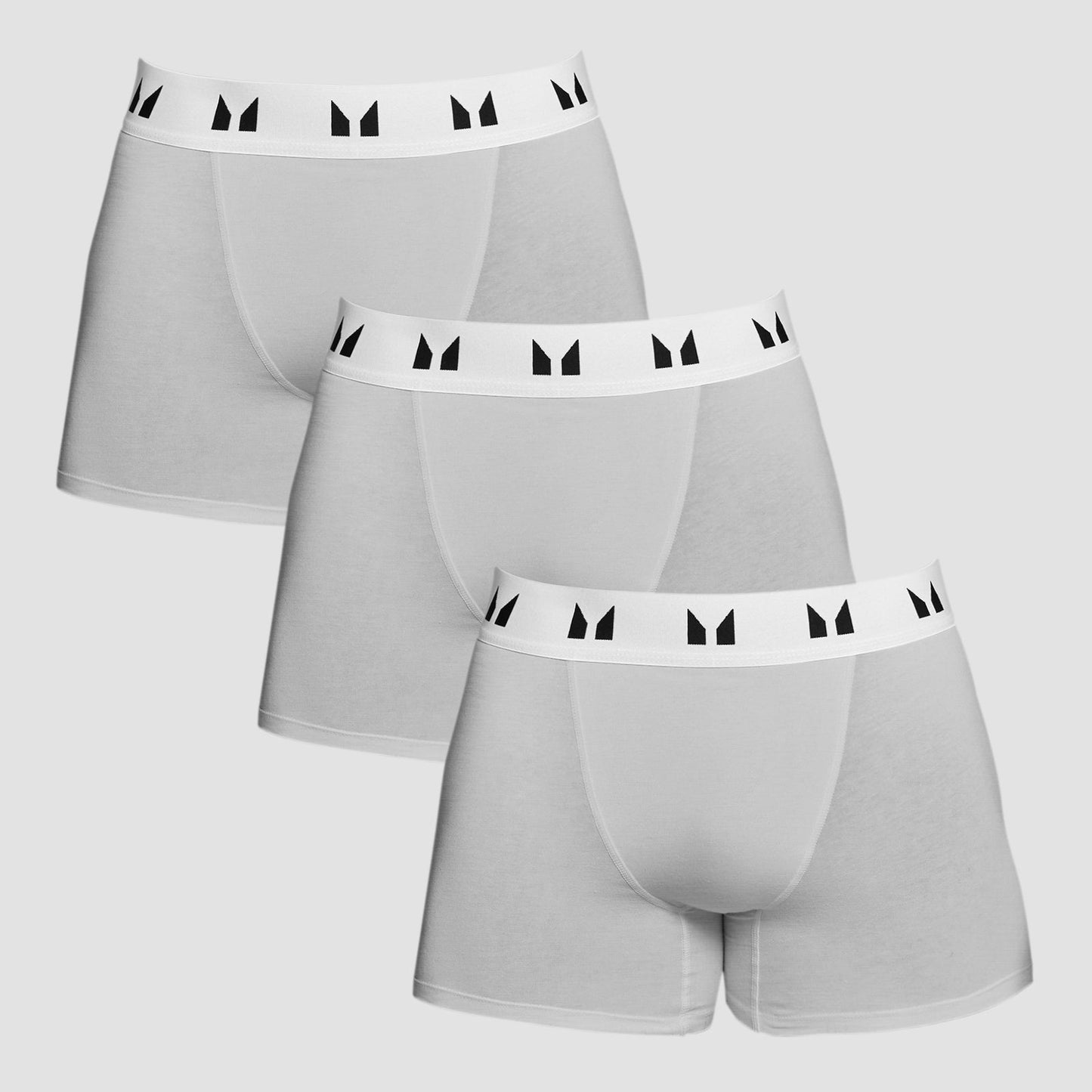 boxershorts voor heren (3-delig) Gemêleerd grijs / Wit - 3XL