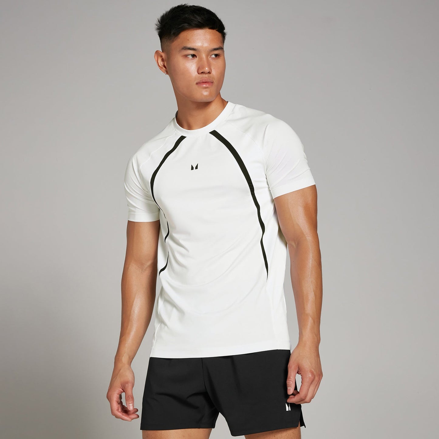Heren Tempo Panel T-Shirt - Wit / 3XL