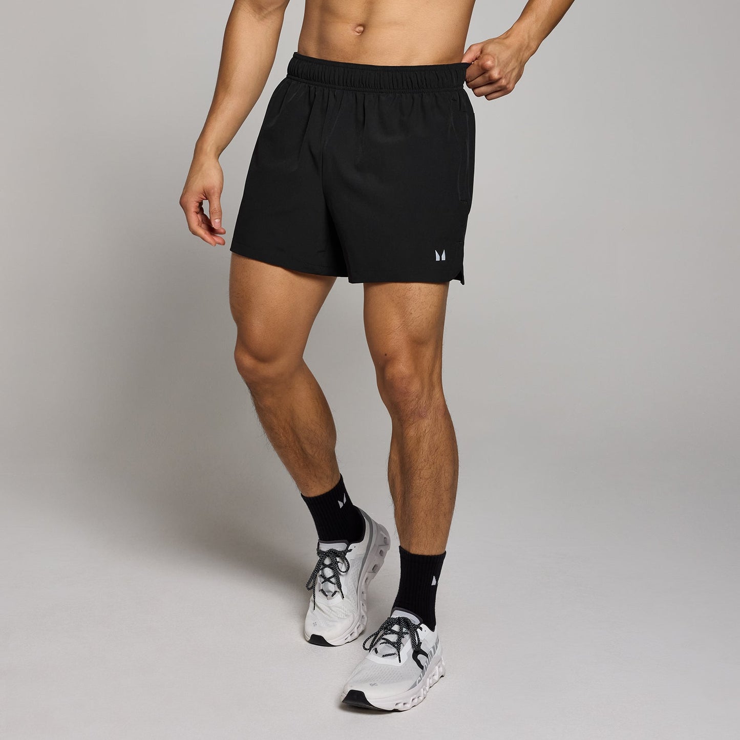 geweven trainingsshort met binnenbeenlengte van 13 cm voor heren - Zwart / 3XL