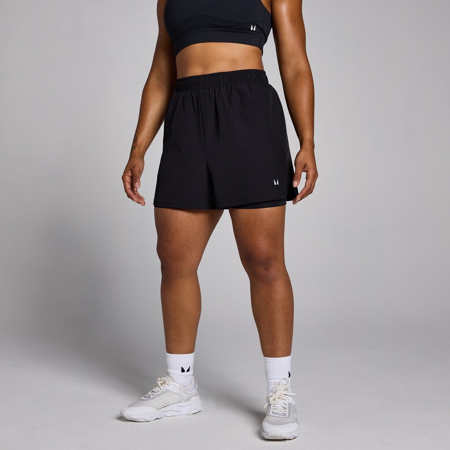 2-in-1 trainingsshort voor dames - Zwart / XS