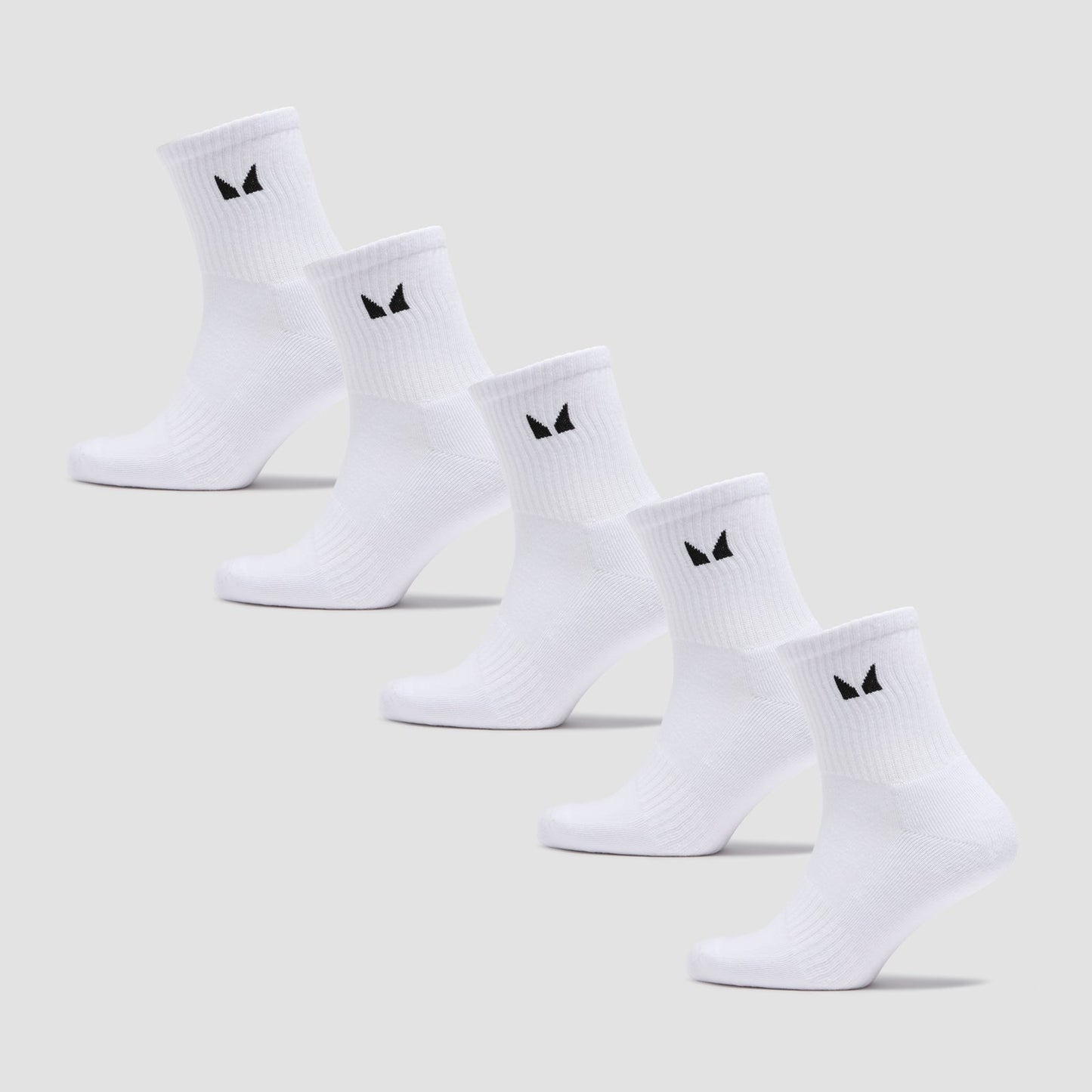 Unisex Crew Socks - White / UK 9-11 / 5-pack