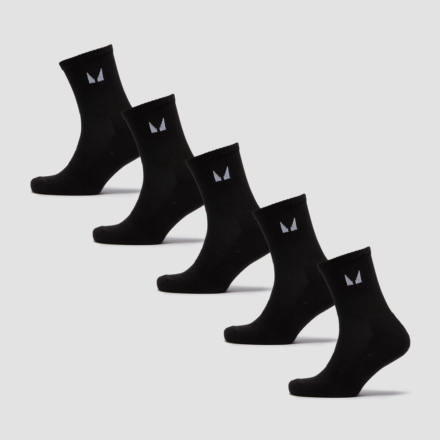 Unisex Crew Socks - Black / UK 9-11 / 5-pack