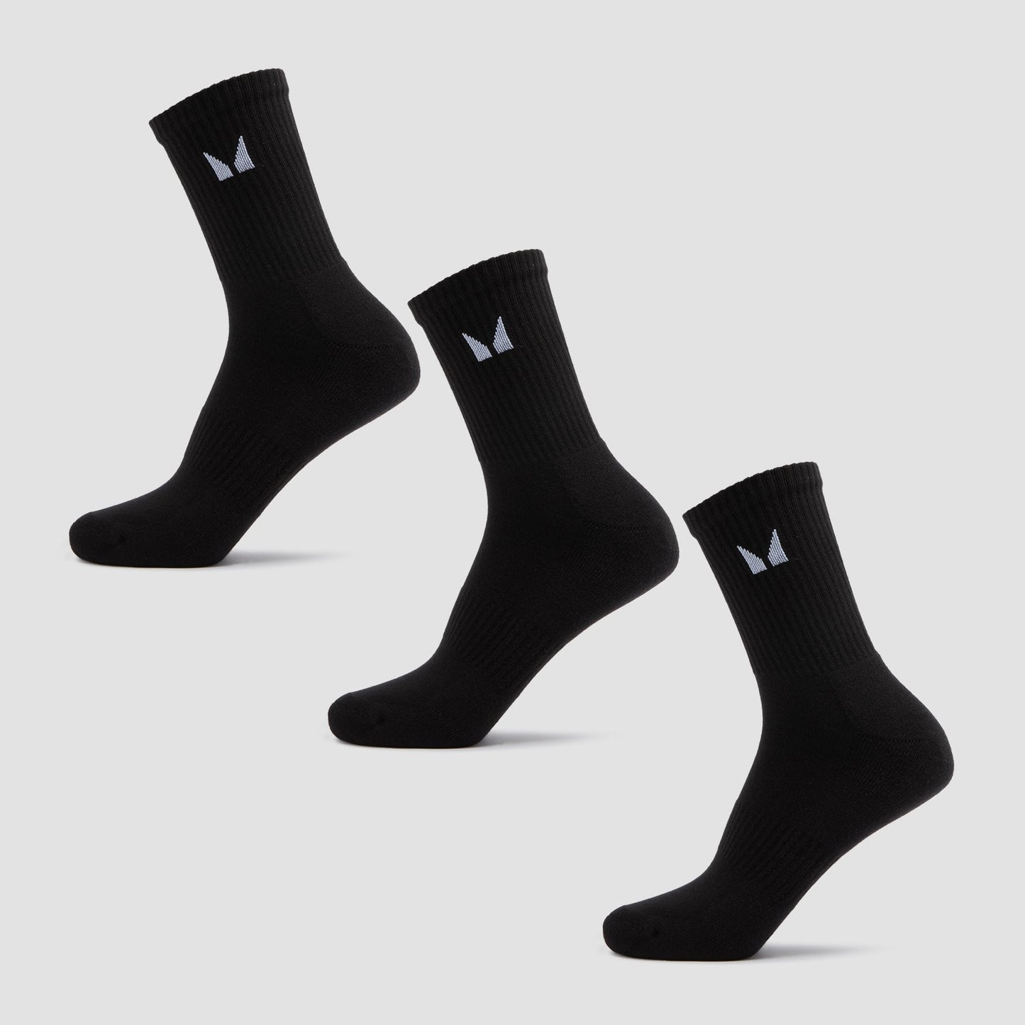 Unisex Crew Socks - Black / UK 9-11 / 3-pack
