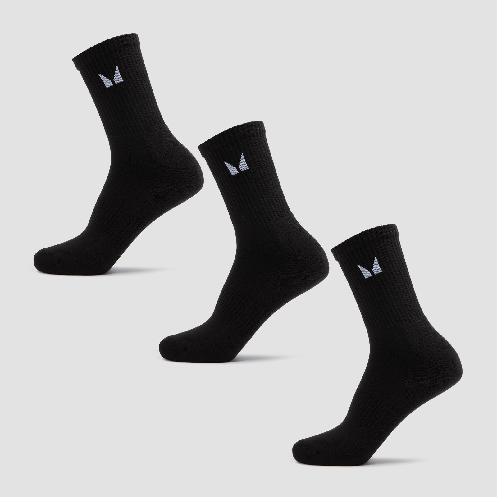 Unisex Crew Socks - Black / UK 9-11 / 3-pack