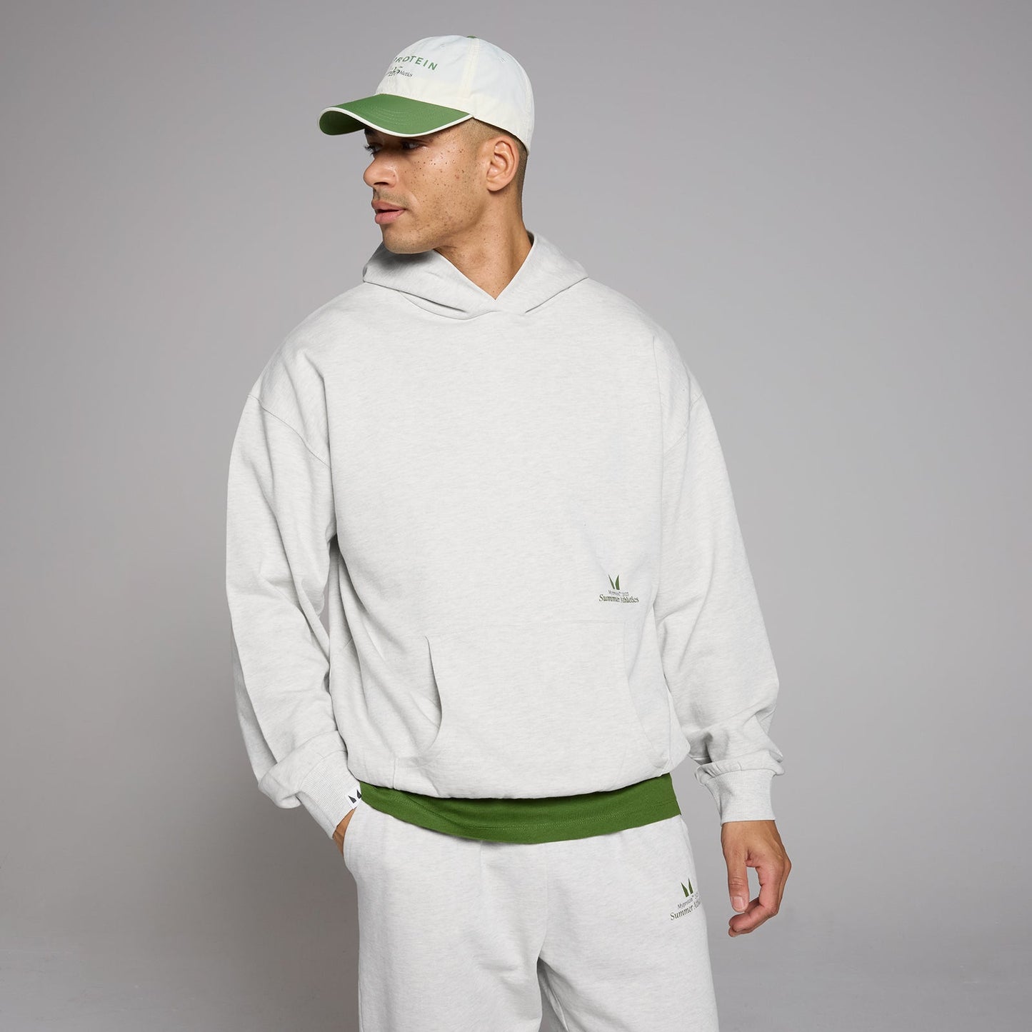 Lifestyle oversized hoodie - Gemêleerd grijs / XXS-XS