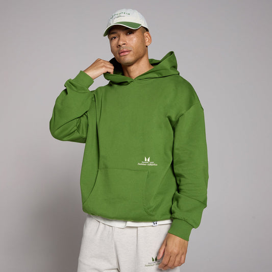 Lifestyle oversized hoodie - Donkerdennengroen / XXS-XS