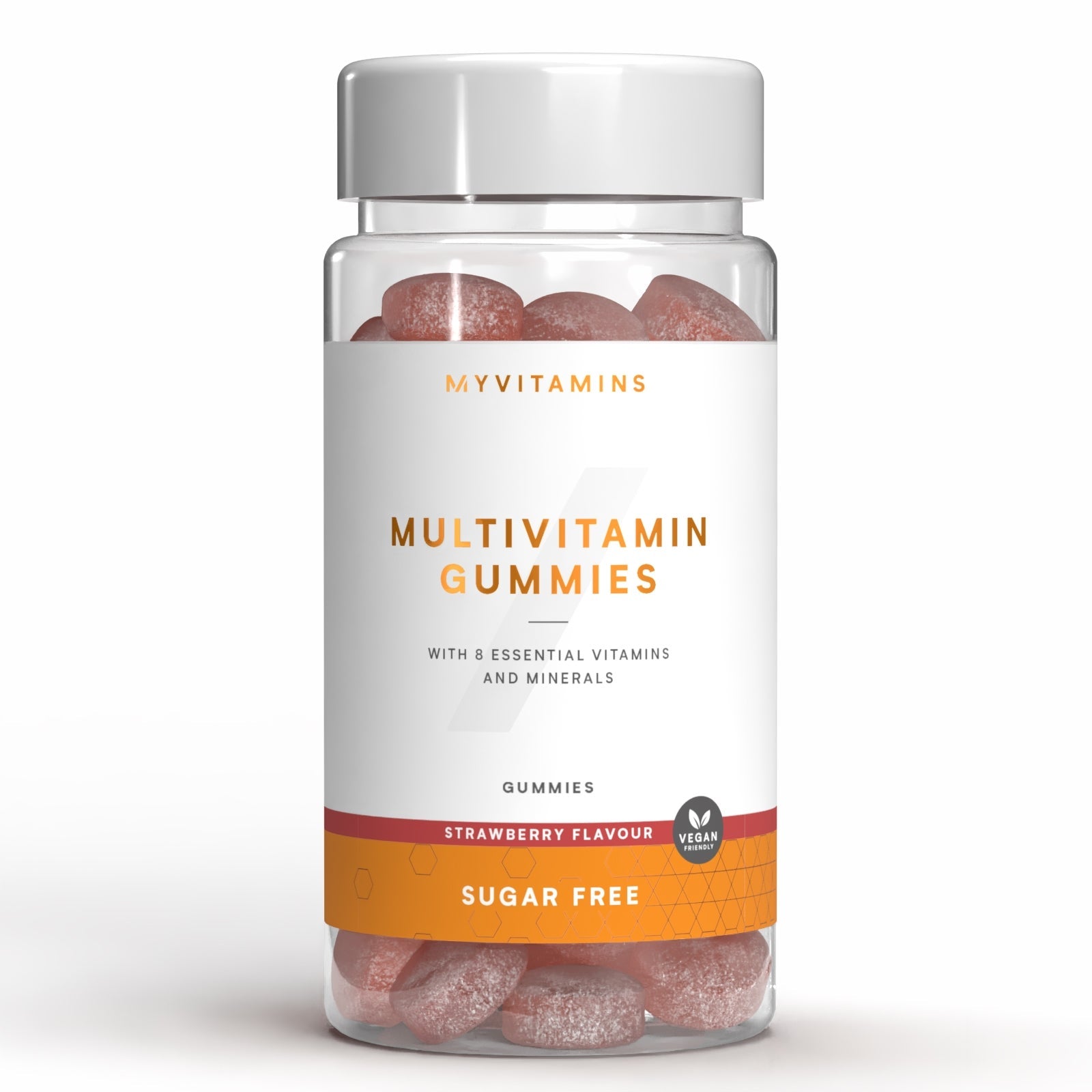 Suikervrije multivitamine gummies - Sugar Free Strawberry / 60 gummies