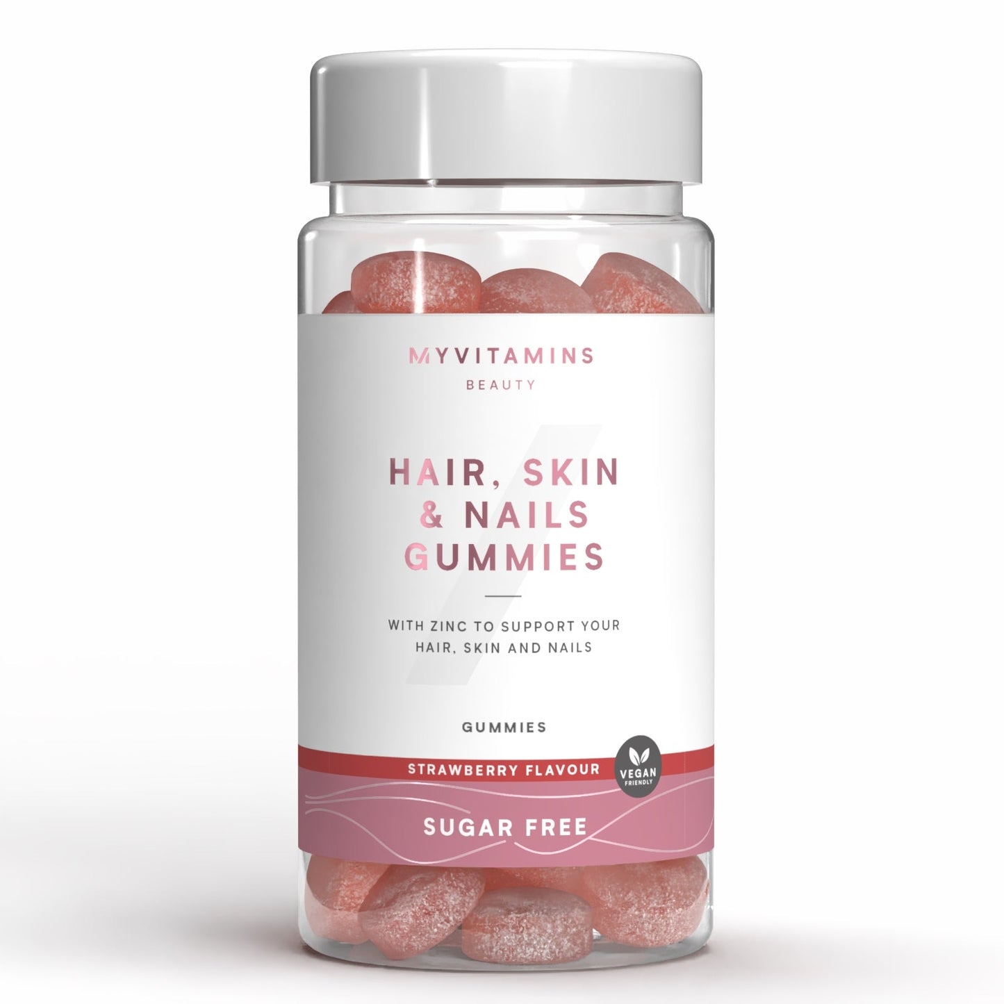 Haren, huid en nagelgummy's - Sugar Free Strawberry