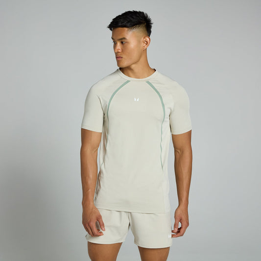 Tempo T-shirt met panelen voor heren - Asgrijs / 3XL