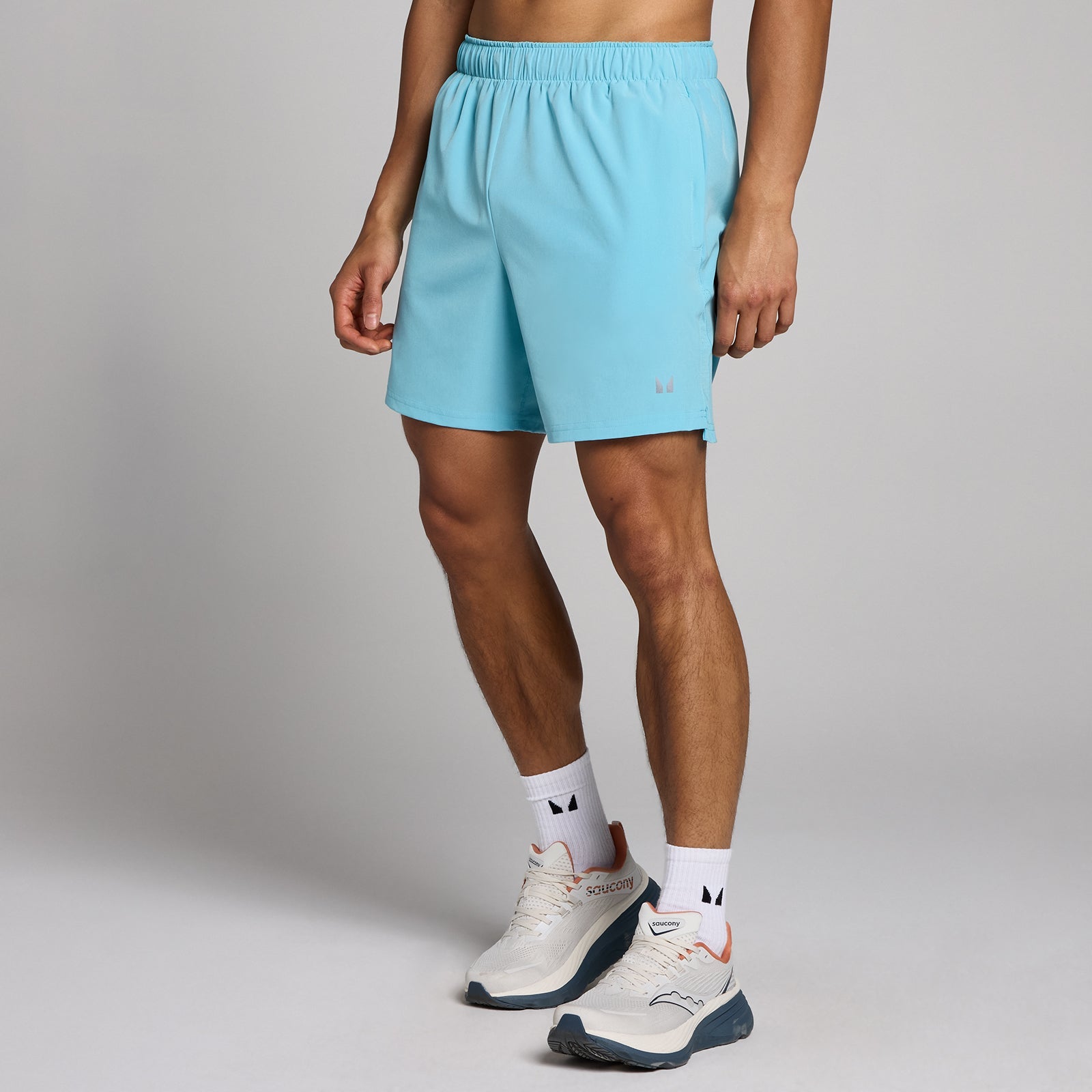Tempo short met binnenbeenlengte van 17,8 cm voor heren - Cyaan / 3XL