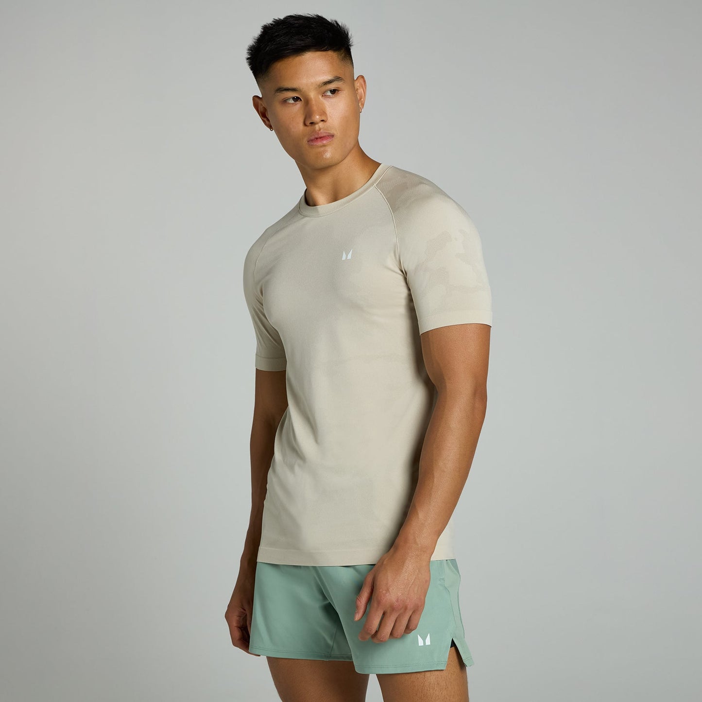 Tempo naadloos T-shirt voor heren - Asgrijs / 3XL