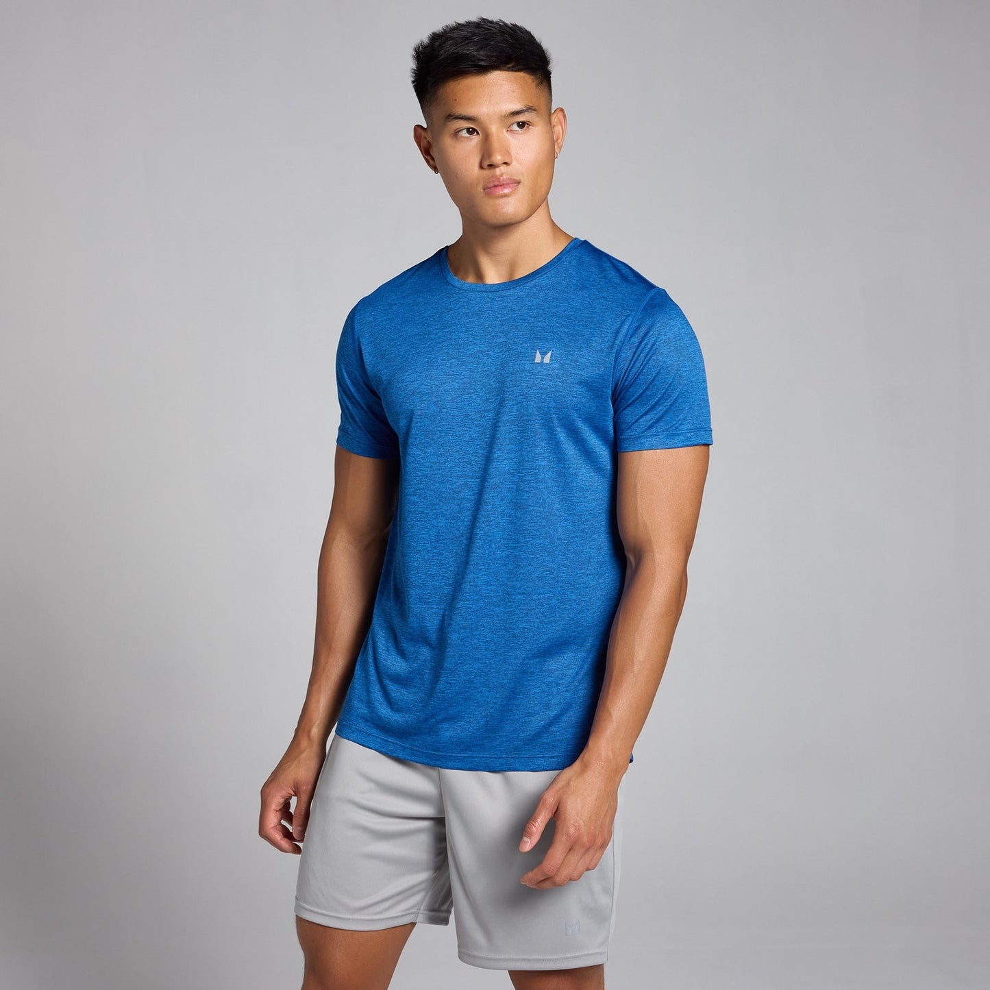 Tempo gemêleerd T-shirt voor heren - Puurblauw / XXL