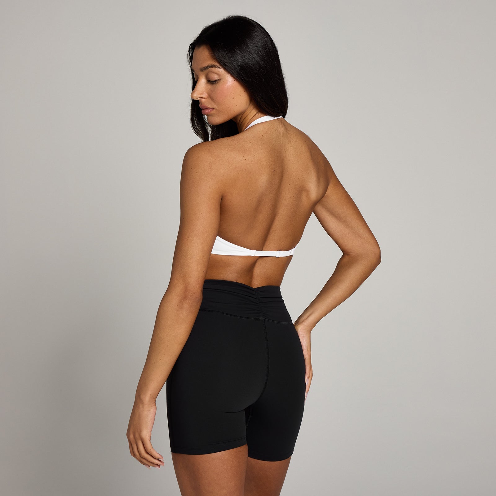 Tempo sportbeha met halternek en open rug - Wit / XL