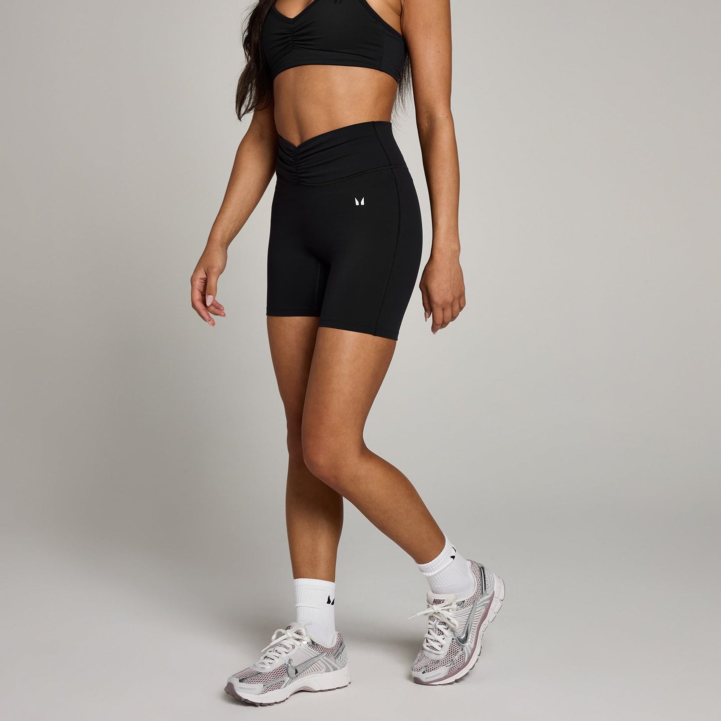 Tempo short met geplooide voorzijde voor dames - Zwart / XL